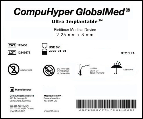 Medical Device UDI Label